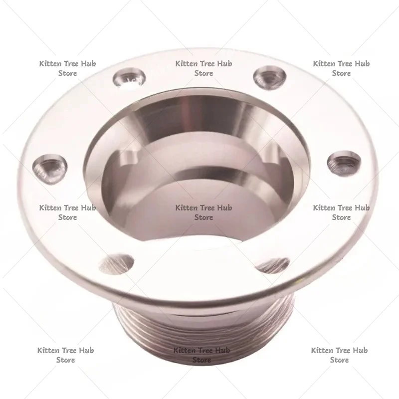 Silver Fuel Cell Surge Tank Cap Universal 6 Bolt Flush Mount 43.5Mm Opening Car Accessories