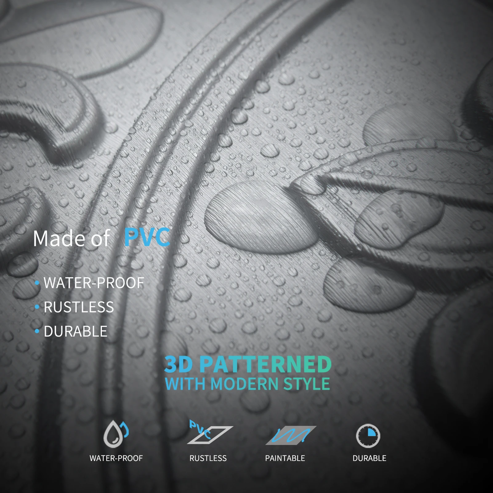 Art3d 2x2 FT Decorative Drop Ceiling Tile, Glue Up PVC Wall  Panel for Bathroom, Easy Install Lightweight Waterproof