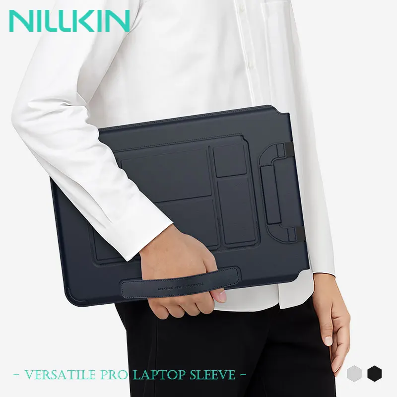 

NILLKIN Versatile Laptop Sleeve with Dual-Angle Stand, Magnetic One-Click Storage, Dual-Purpose Strap, Heat Dissipation Design