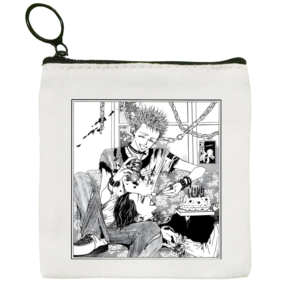 Anime Oosaki Nana Simple Canvas Coin Purse Cute Cartoon Key Case Lady Bag Coin Storage Bag