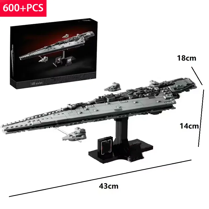 Executor Super Spaceship 600+PCS Building Blocks Model Compatible With 75356 Assembling Brick DIY Toy For Children Birthday Gift