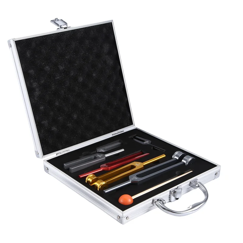 

Tuning Fork Set(128Hz 256Hz 512Hz 1024Hz 2048Hz 4096Hz)With Tuning Fork Hammer For Sound Healing Sound Vibration Tools Durable