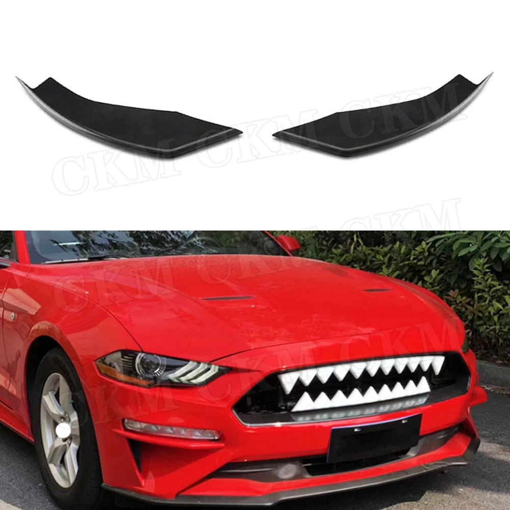 

Carbon Fiber Material for Ford Mustang Coupe 2 Door 2018 2019 2020 Car Body Kits Front Bumper FogLamp Splitters