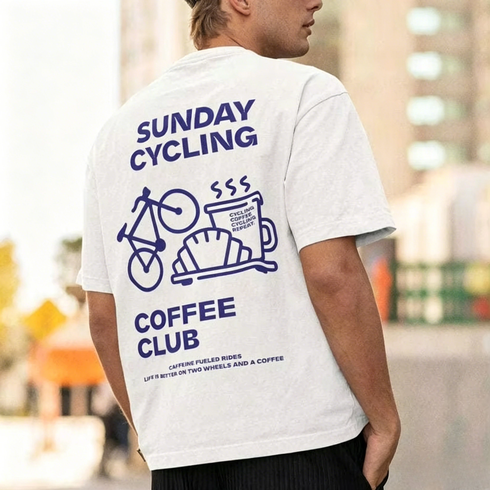 2026 Sunday Cycling Coffee Club Graphic T Shirt Woman Man's Clothing Bicycle High Quality Summer T-shirt Classic Breathable Top