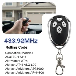 Replace Alutech AT-4 AR-1-500 AN-Motors ASG1000 AN Motors AT 4 Garage Gate Door Remote Control 433MHz Rolling Code