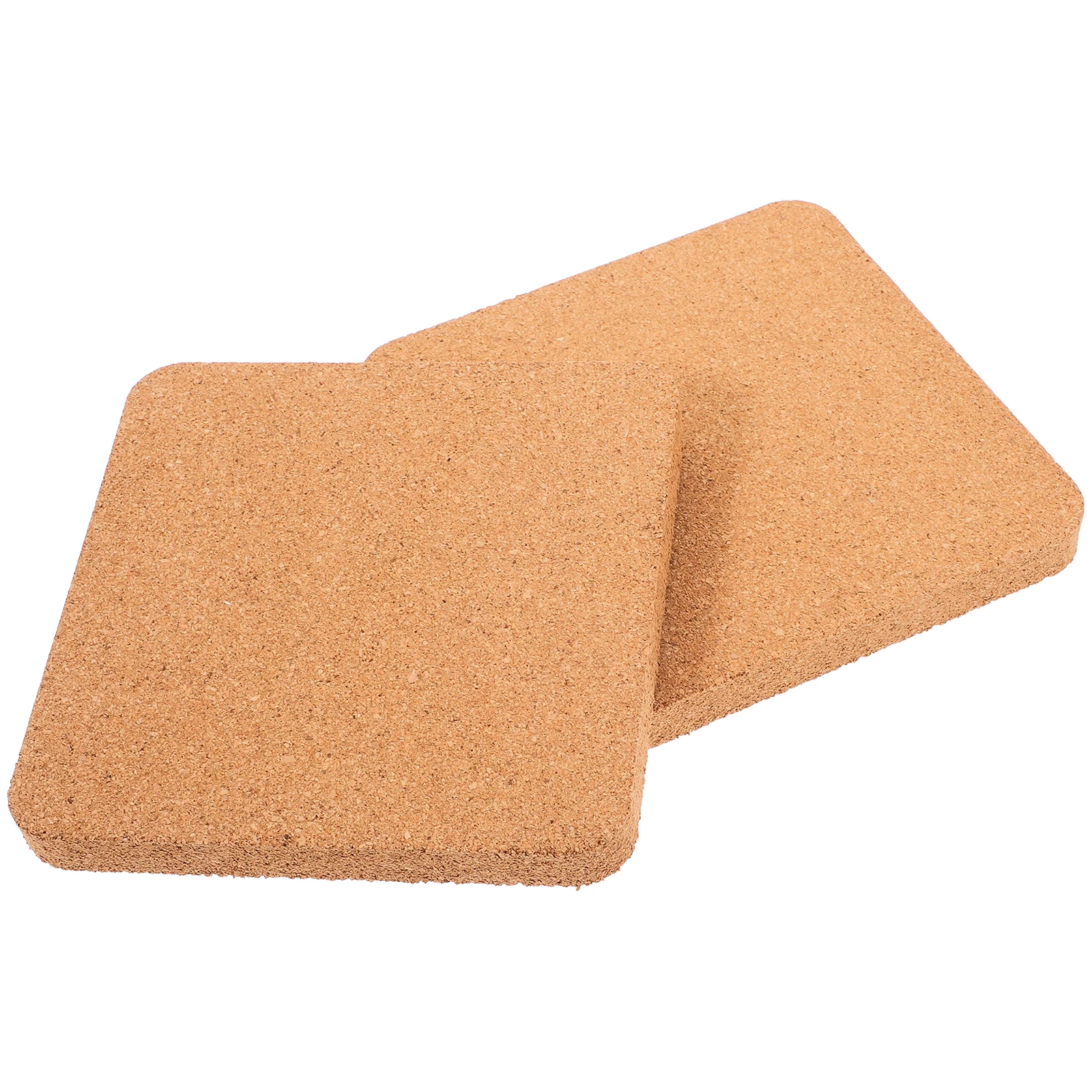 

2pcs Cork Boards Thickened 15mm Square Cork Board 6 Inch Blank Cork Board 15cm Bulletin Board Home Message Board Wall Decoration