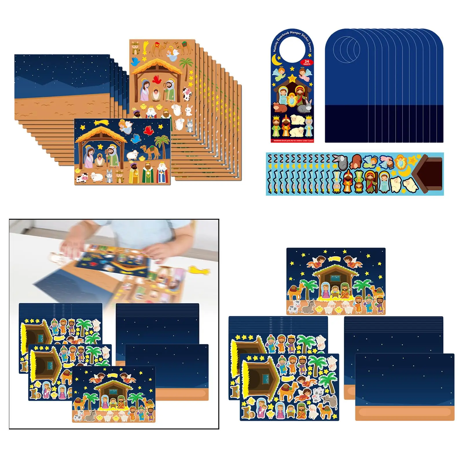 Christmas Nativity Stickers 12 Sets Christmas DIY Nativity Scene Sticker