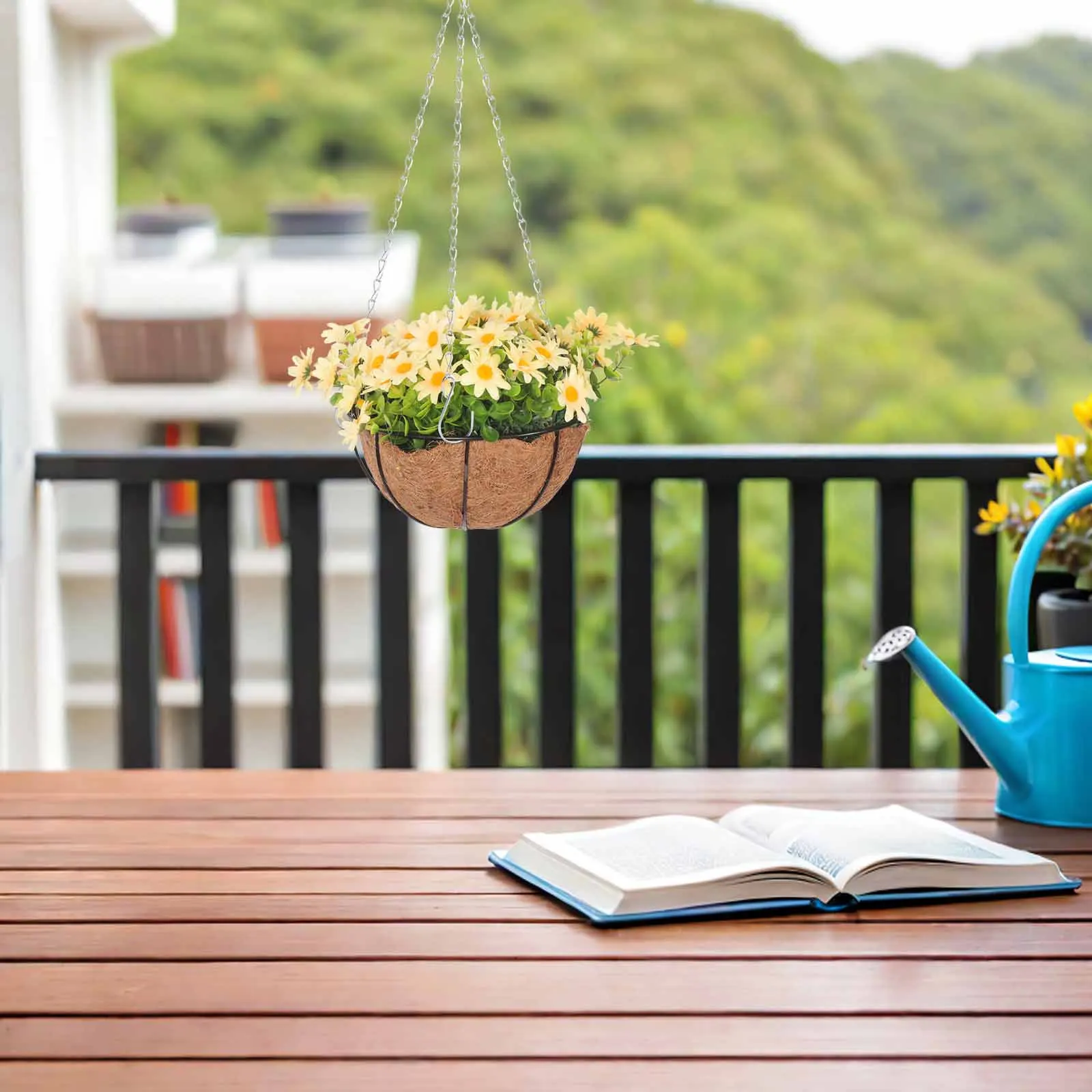 12 pezzi catena sospesa catene per cesto di piante in ferro con ganci per appendere catene di vasi di fiori mangiatoie per uccelli grucce decorative in metallo