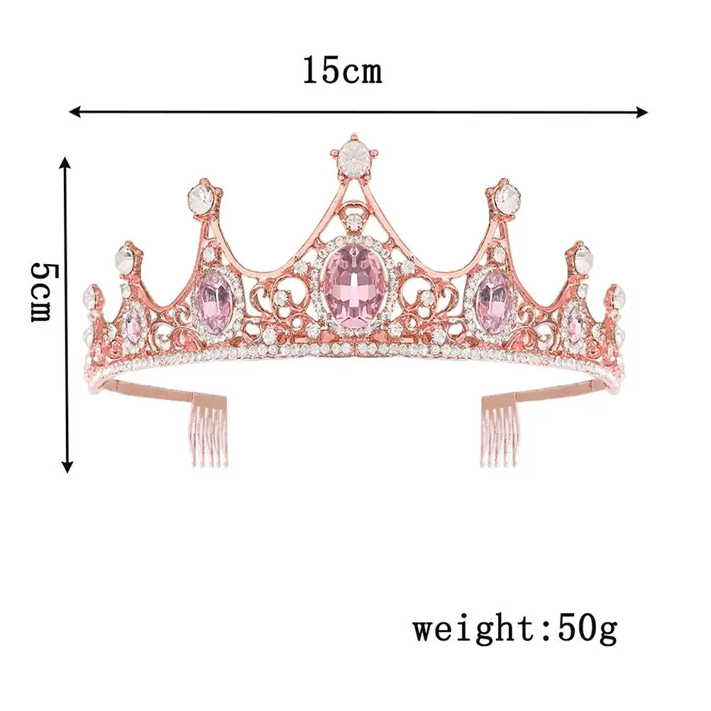 

Rhinestone Hair Comb Crown Bridal Wedding Princess Headpiece Fashion Headdress Prom Party Accessories Hair Styling Tool