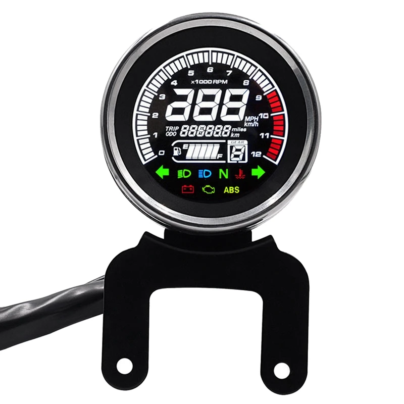 Multi-Purpose Instrument Odometer Plastic Multipurpose Meter LCD Screen Display Tachometer Odometer Motorcycle Supplies