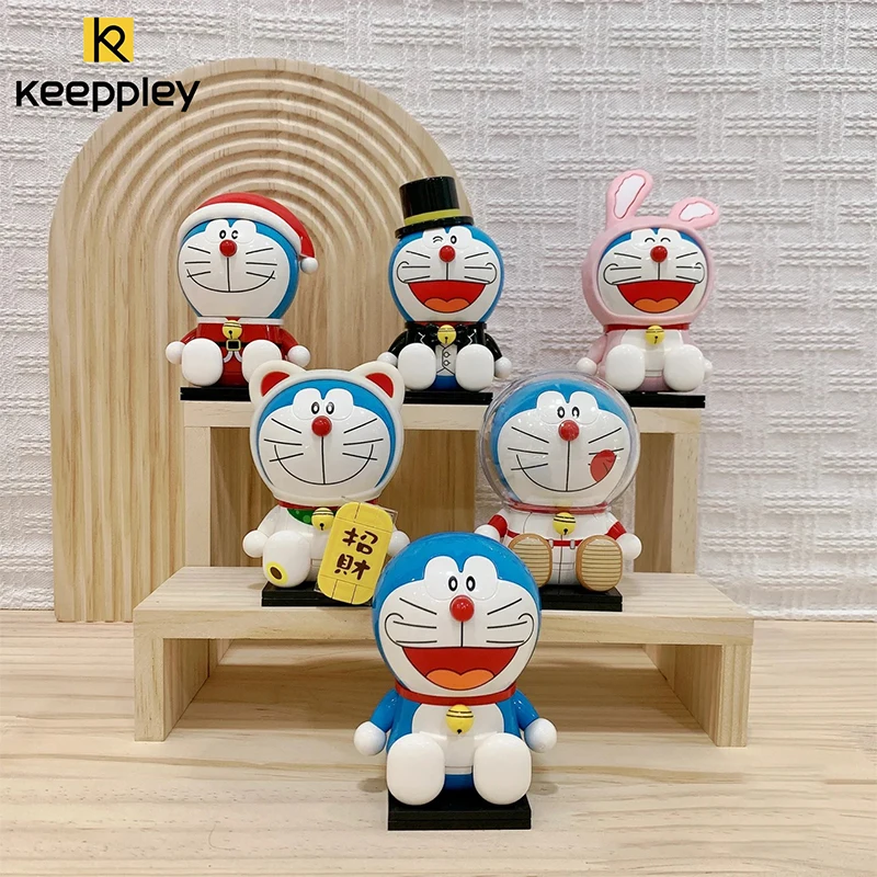 Original Keeppley Doraemon Baustein Dingdang Katze Modell Dekoration Klassische Cartoon Anime kinder Spielzeug Junge Geburtstag Geschenk