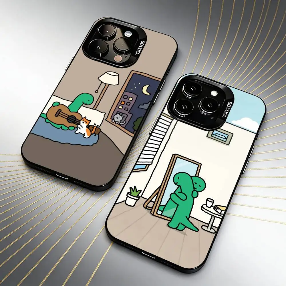 

Lovely J-Joguman Studios Phone Case For iPhone 16 17 15 14 12 13 Pro Max Black Color Shockproof Cover