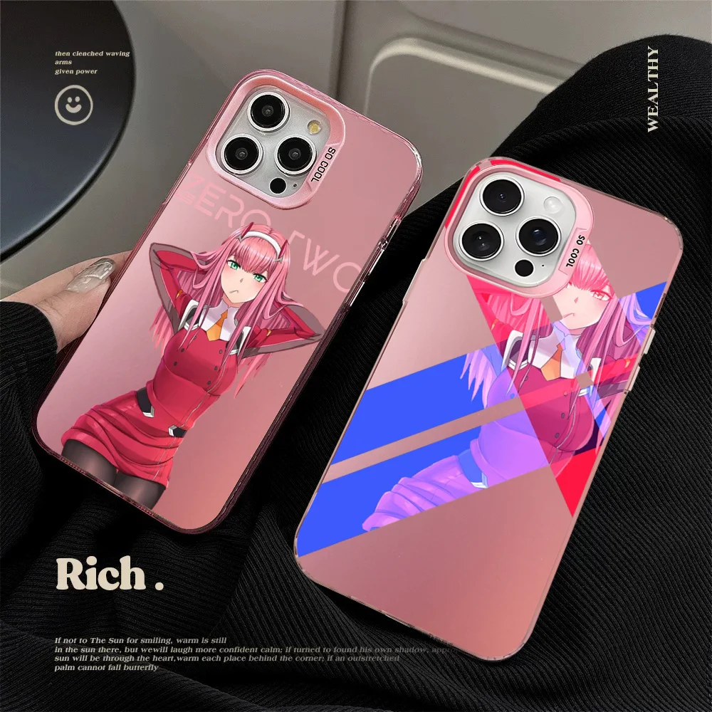 Zero Two Darling In The Franxx Phone Case For IPhone 16 15 14 13 12 11 Pro Max X XR XSMAX 8 7 Plus Matte Shockproof Back Cover