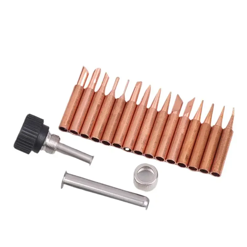 【ZYAH】10Pc/15Pcs 900 Copper Soldering Iron Tip Soldering Iron Tip Copper Non-magnetic Soldering Horn Electric Soldering Iron Tip