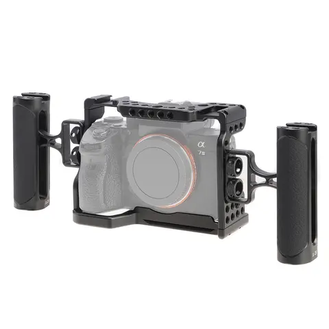 FOTGA Aluminium DSLR Kamerabur Kit Stöd För Sony A9 A7RIII A7M3 A7M2 Fotoram Cold Shoe Kamerabur Tillbehör 6 best sales Sony A7M2 - №1