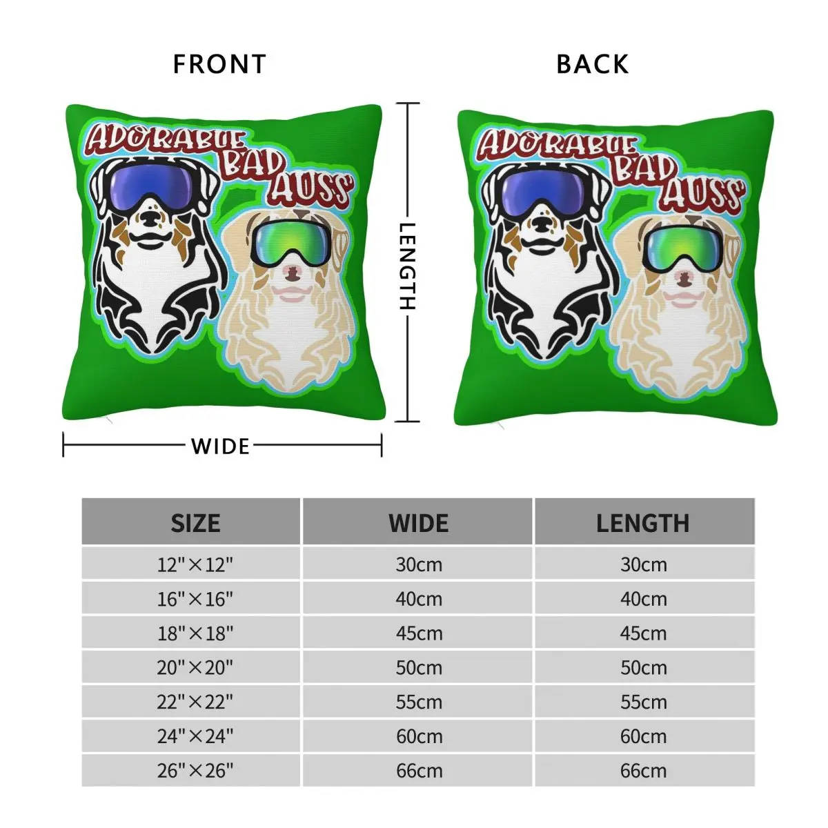 Adorable Bad Auss Square Pillowcase Polyester Linen Velvet Creative Zip Decorative Pillow Case Home Cushion Cover