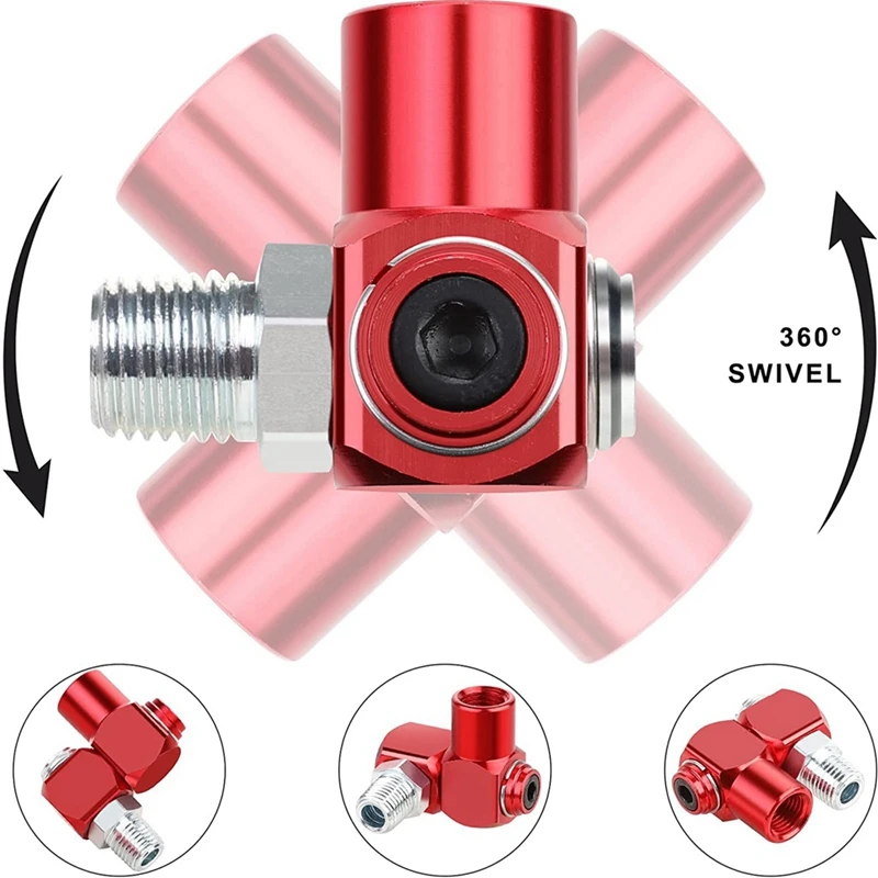 ABUL-2Pcs 360 Degree Swivel Air Hose Connector Industrial Air Fitting For Pneumatic Tools
