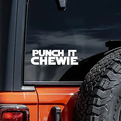 1pc punch it chewie car Stickers On The Car For Rearview Mirror Car Body Window Auto Decoration Car Styling Stickers