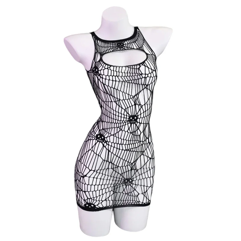 منظور NetClothing المرأة مثير باس النوم المنزل فندق جوفاء شبكة منظور فاسق مثير بلا أكمام للمنزل