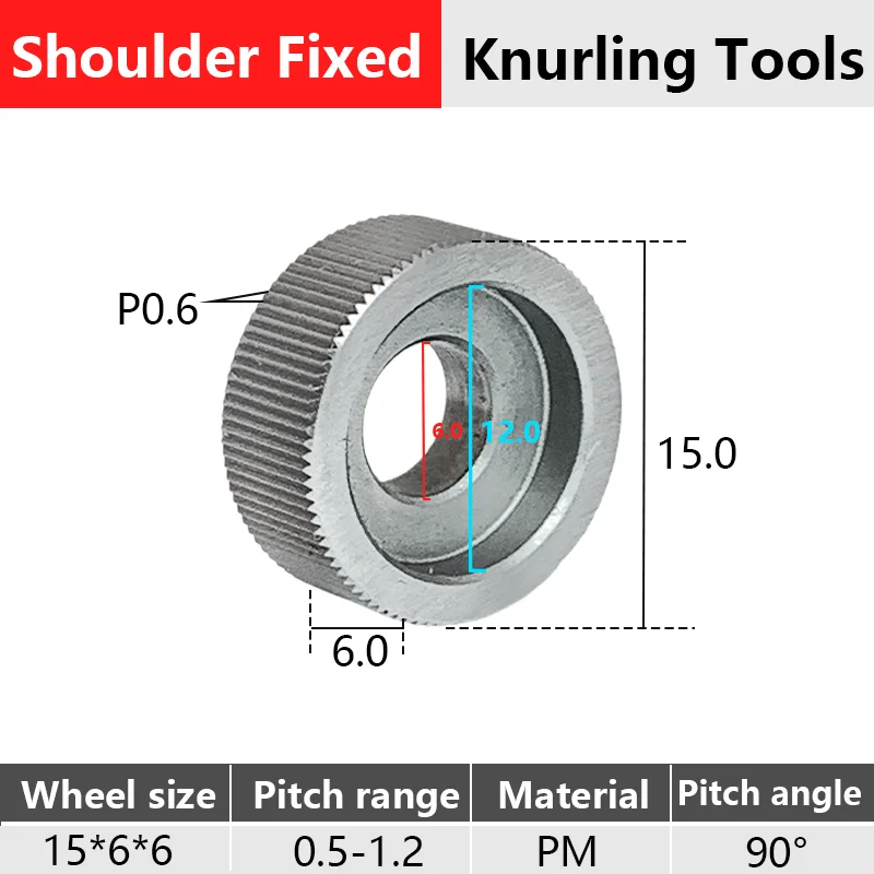 Stuka 15*6*6 Swiss Lathe Form Knurling Wheel Single Straight For Shoulder Fixed Holder