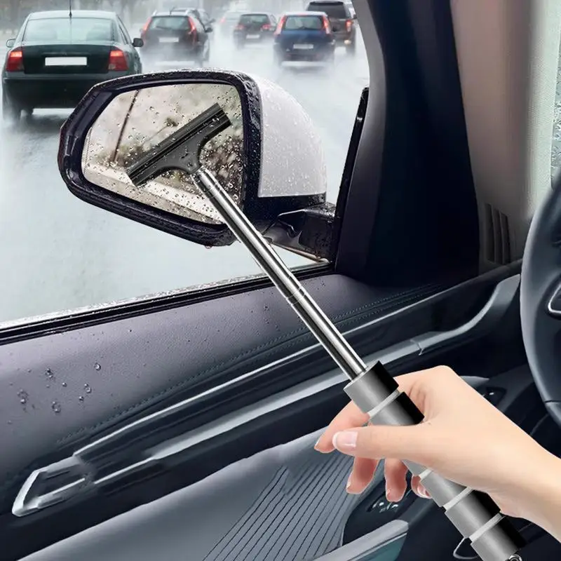 Squeegee For Car Window Retractable Car Rearview Mirror Wiper Small Portable Cleaning Tool Retractable Auto Cleaner For Truck