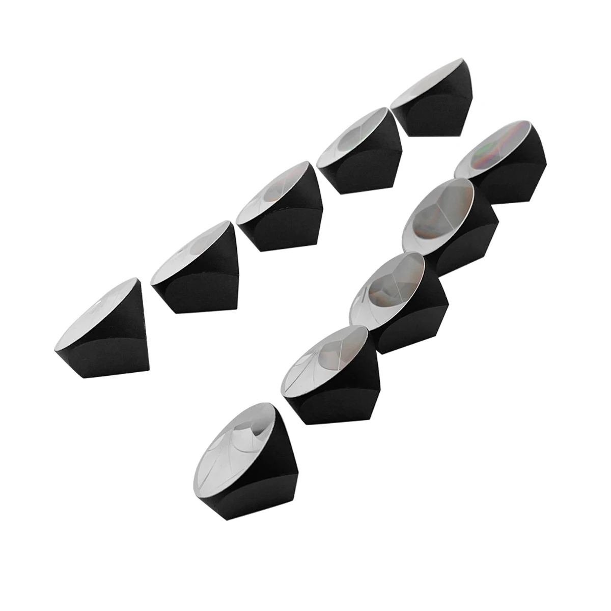 Imagem -06 - Prata Revestido Corner Cube Trihedral Reflector Arc Secs Return Beam Prism Diâmetro 25.4 mm 10 Pcs