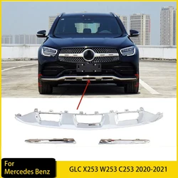 For Mercedes Benz GLC X253 W253 C253 2020-2021 Front Bumper Lower Chrome Trim Lower Plate 2538851804 2538852104 2538852404