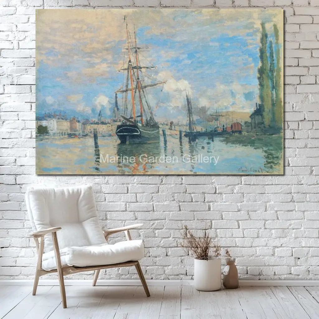 peinture-a-l'huile-de-la-seine-a-rouen-de-claude-monet-peinte-a-la-main-sur-toile-paysage-campagnard-art-impressionniste-decoration-moderne-pour-bureau-hotel-chambre