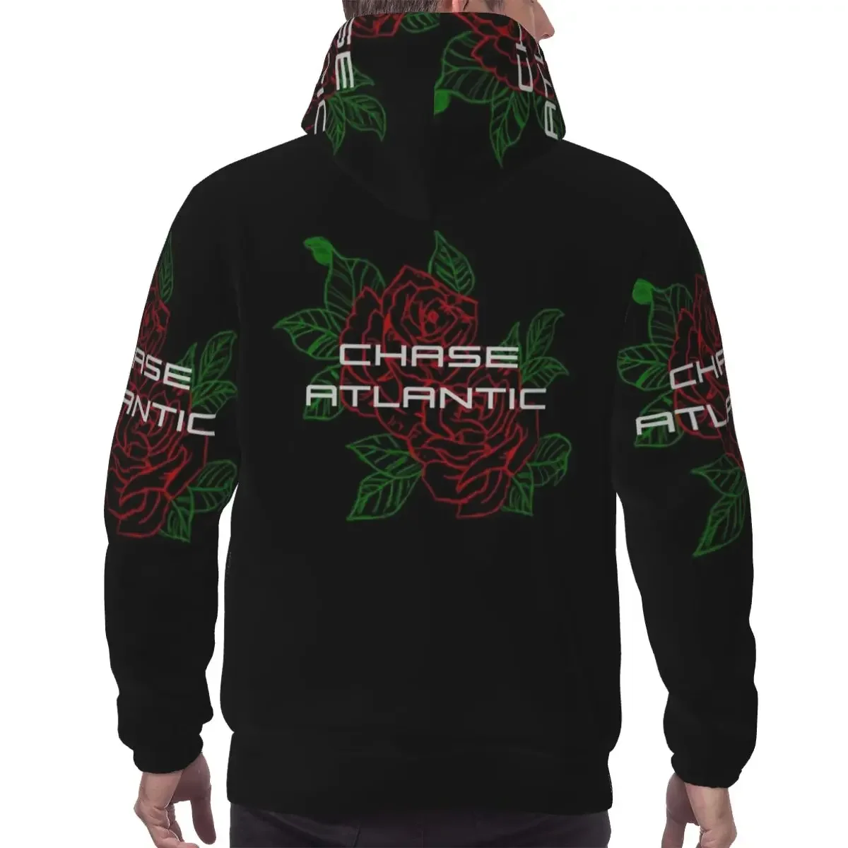 Chase Atlantic Rose Logo Hoodies Harajuku Pullover Autumn Winter Men Women Sweatshirts Long Sleeve Tops