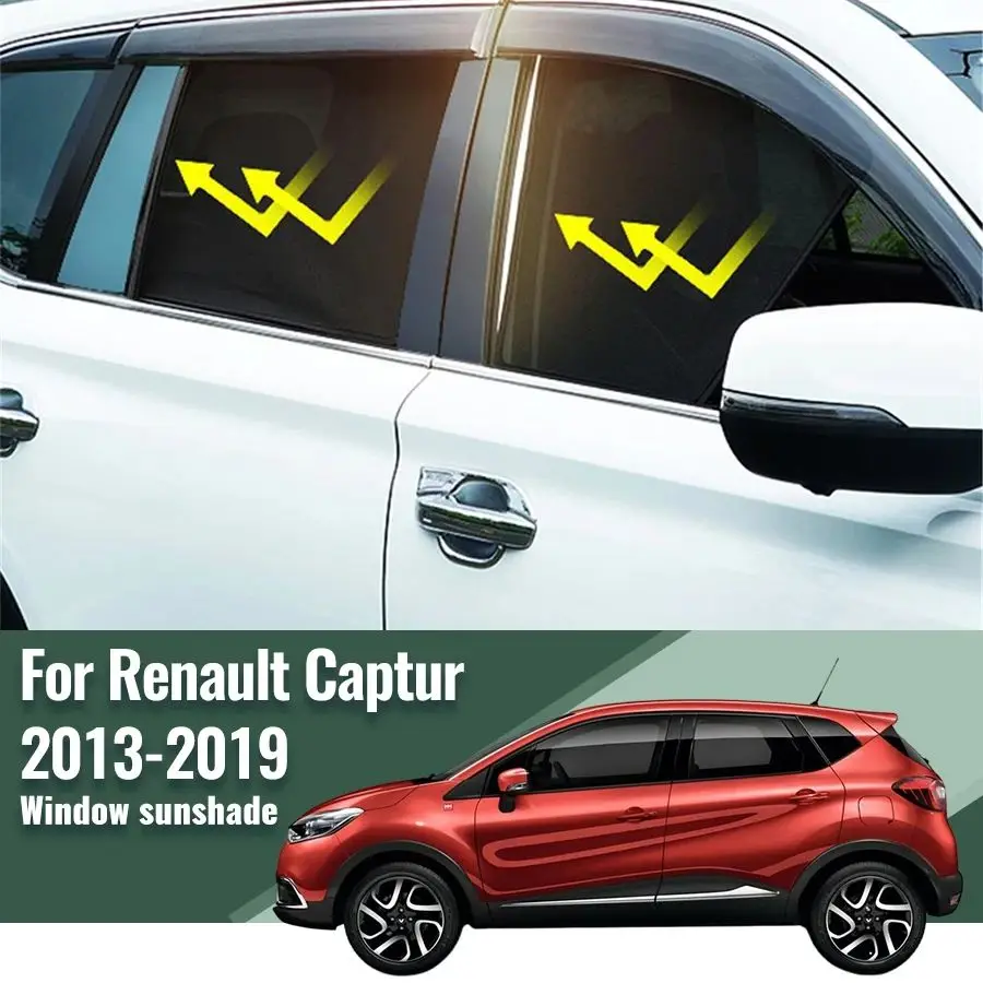 

For Renault Captur Samsung QM3 2013-2019 Car Sunshade Shield Magnetic Front Windshield Blind Curtain Rear Side Window Sun Shades