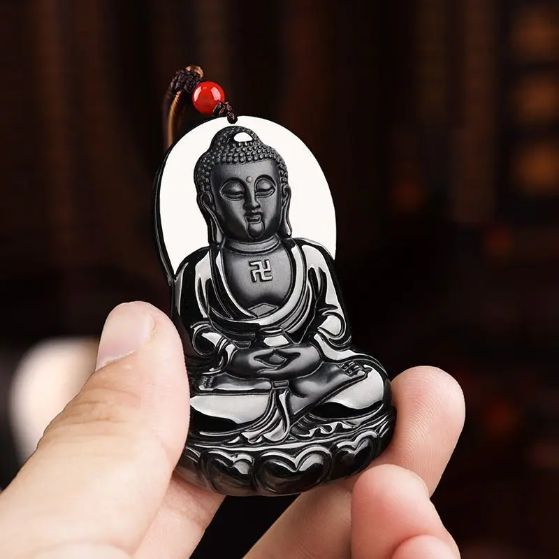 Grade A Natural Myanmar Jadeite Buddha Pendant Necklace Gemstone Vintage Real Jade Designer Talismans Jewelry Gifts for Women