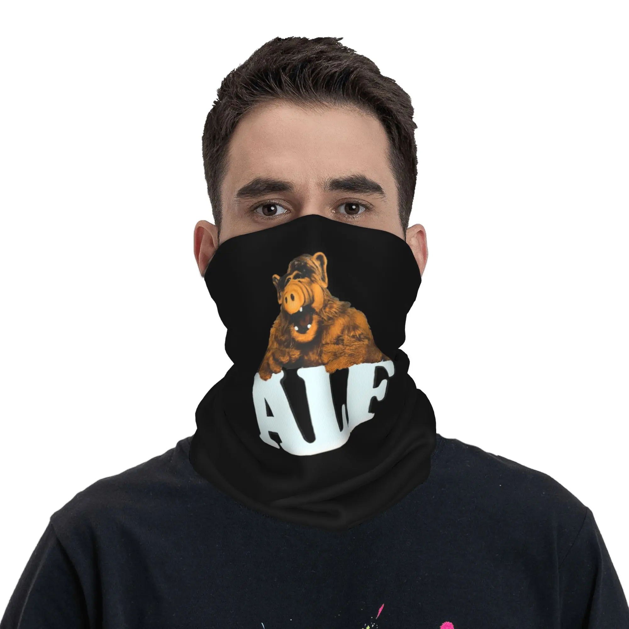 ALF The Animated Series Multicolor Bandana Neck Gaiter Printed Face Scarf Multifunction Face Mask Cycling Unisex All Season