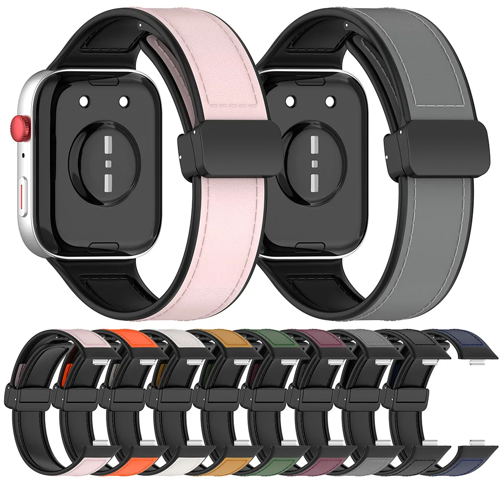 Correa de cuero con hebilla plegable magnética D para Huawei Watch Fit 3, correa para HUAWEI Fit3, pulsera deportiva