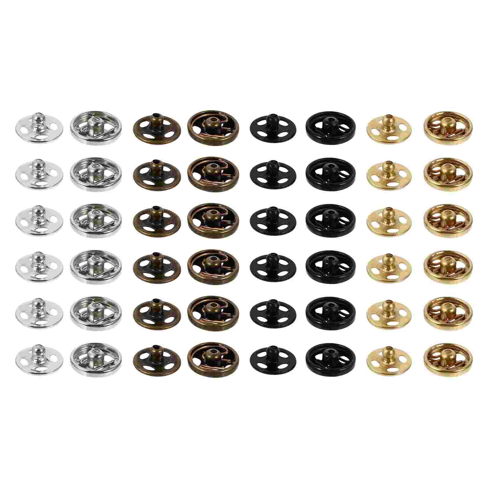 

40 Pcs Hidden Buckle Shirts Buttons Small Clothes Fasteners Garment Stainless Steel Sewing DIY Clothing