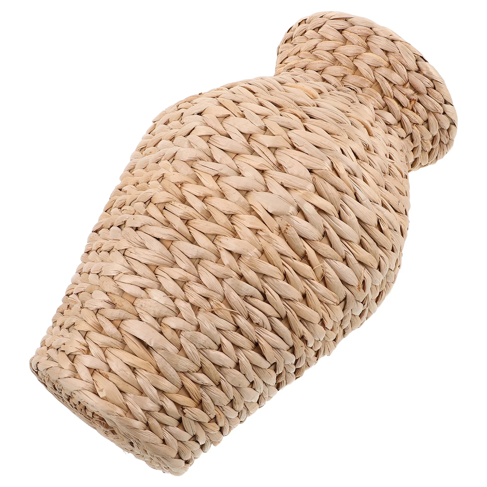 

Straw Woven Flower Vase Rustic Handmade Dried Artificial Floral Holder Home Decor Lightweight Portable Boho Vintage Basket Vase