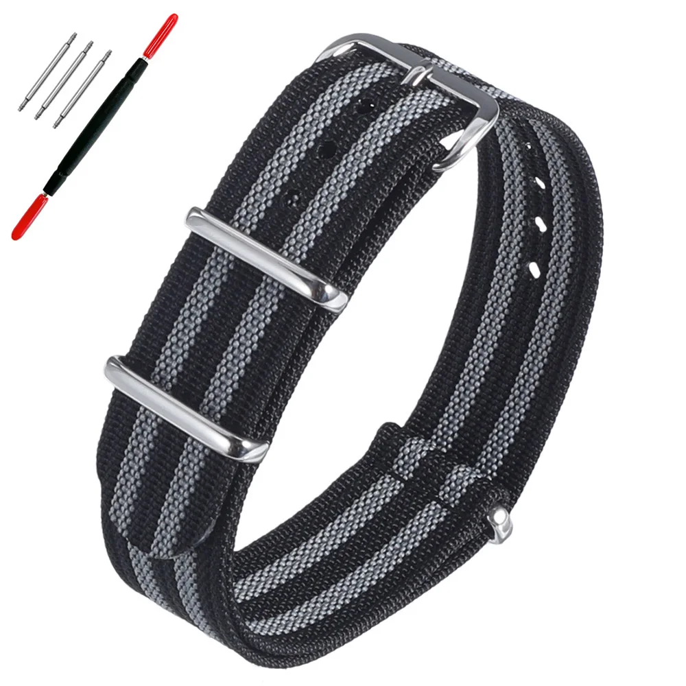 Neues geripptes Nylon-Uhrenarmband, universelles Segeltuch-Uhrenarmband 16mm 18mm 19mm 20mm 21mm 22mm 24mm, Militäruhrenarmband – Detail 23