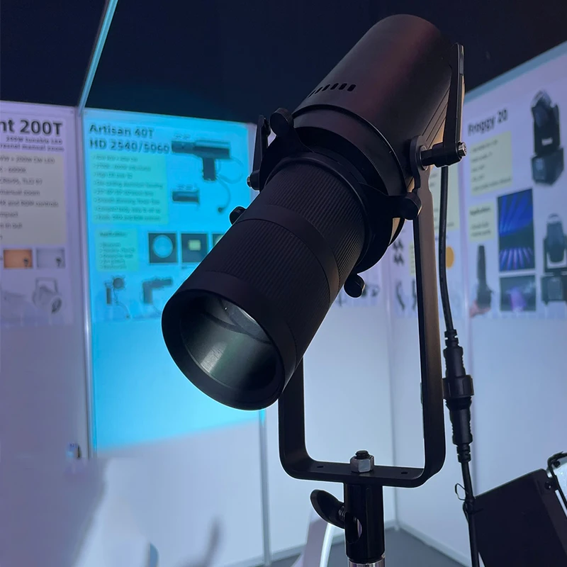 50W Mini HD Profile Spotlight Manual Rotation Zoom 25°-40°/50°-60° Ellipsoidal Lights WW CW 2in1 or RGBL 4in1 DMX Stage Lighting