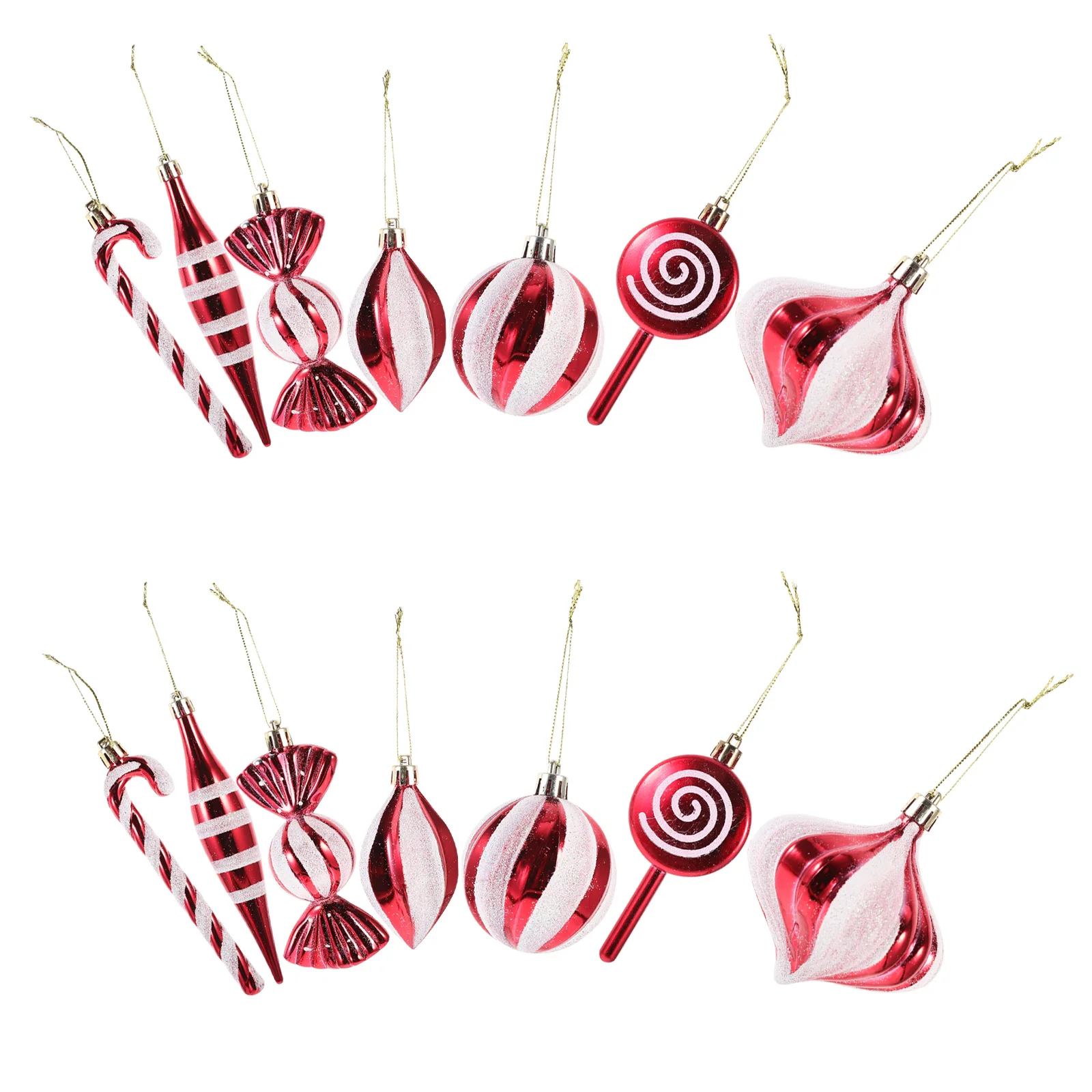 

14Pcs Christmas Candy Hanging Ornaments Cute Xmas Tree Decorations Party Holiday Decor Xmas Pendant Scene Layout Supplies