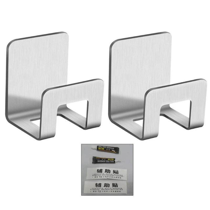 Soporte esponja para fregadero, soporte para tabla cortar montado en pared, ahorro espacio, sin perforaciones, 2