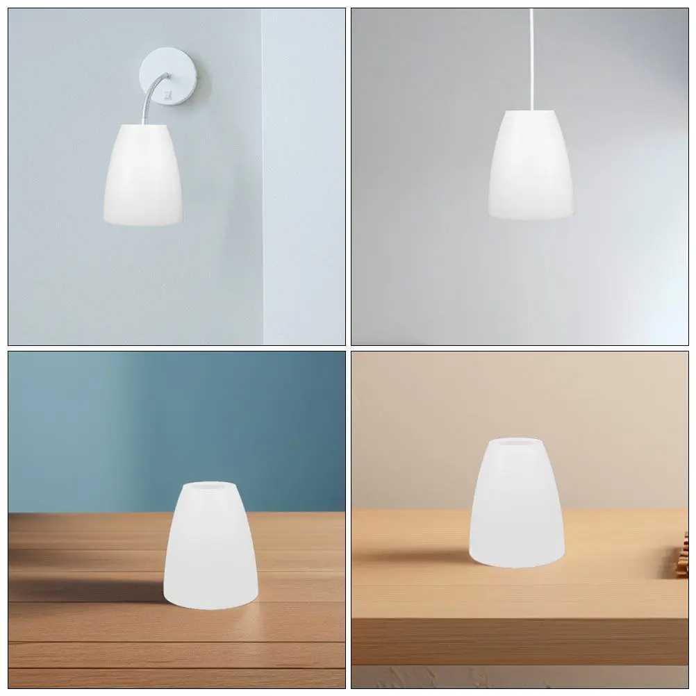 

6Pcs Plastic Lamp Shade Flat Head Versatile Lampshade Set for Table Lamps Pendant Lights Chandeliers Bedroom Living Room Camping