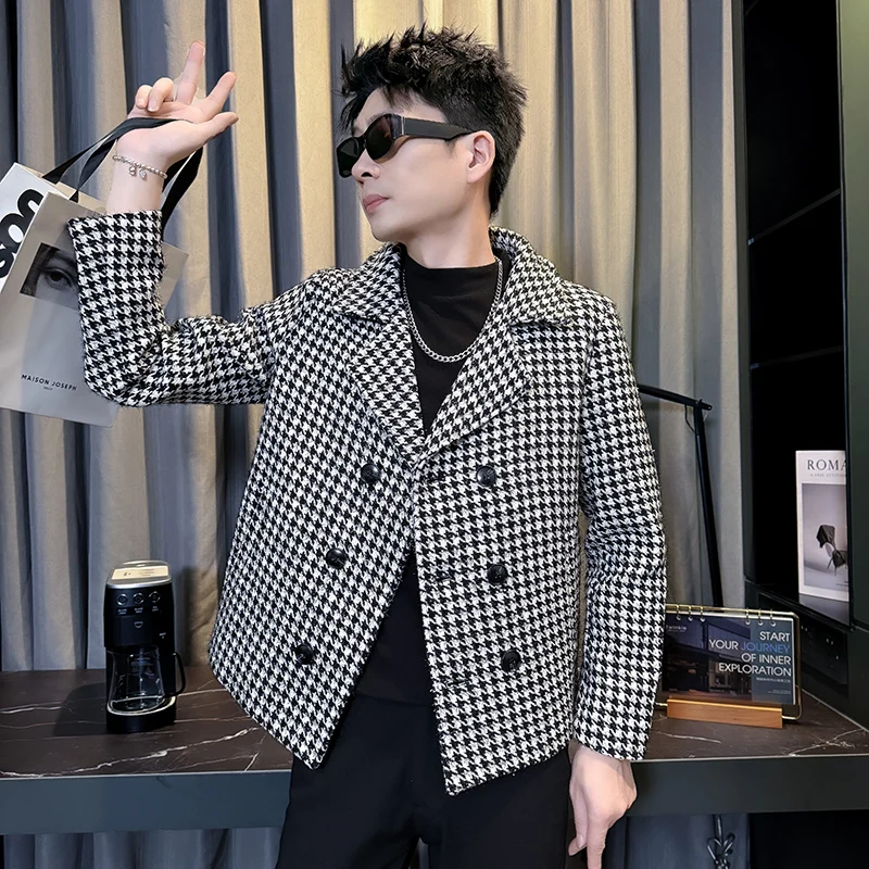 

Winter Thiened ort Tailored Woolen Jaet XS Small Size Youth Men's Slim ort Stature Suit Collar Coat Korean Sle Long...