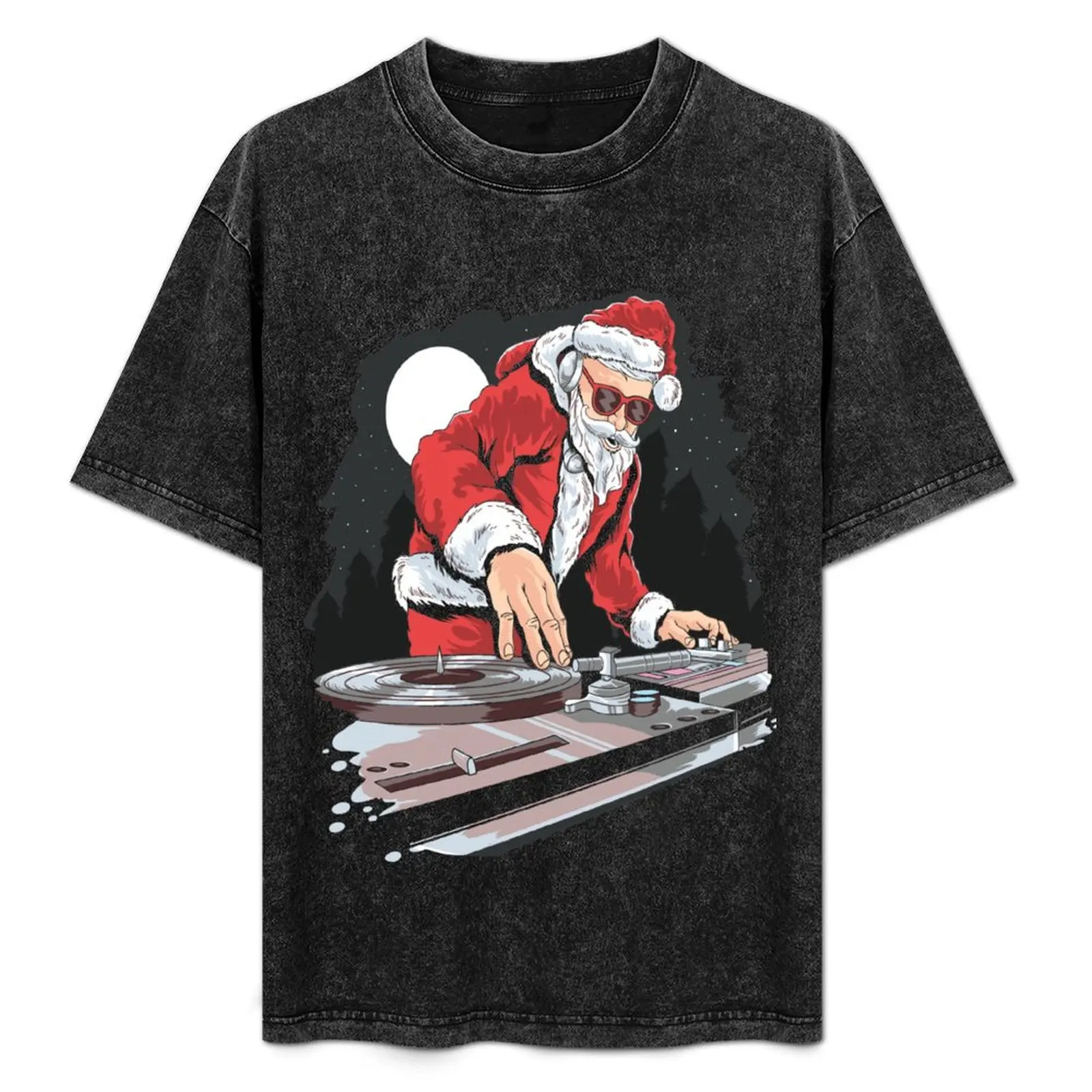 

DJ Santa Claus Christmas T-Shirt man t shirt cotton high quality man t shirts cotton T-Shirt