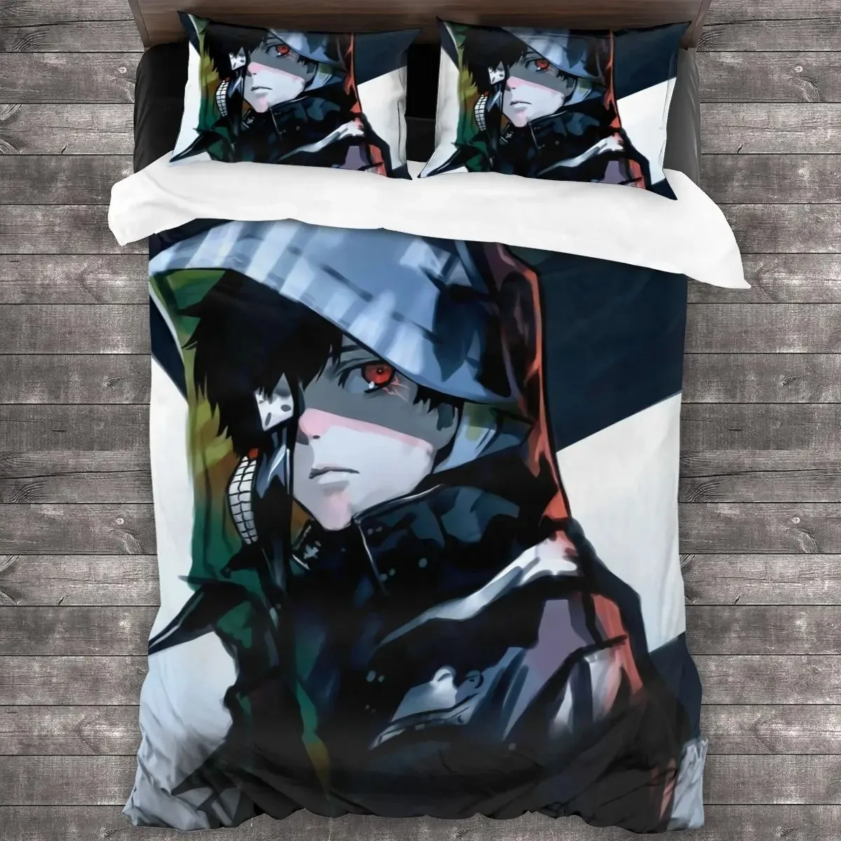 2014 Tokyo Ghoul Bedding Set Single Twin Full Queen King Size Bed Set Teenager Bedroom Duvetcover Sets 3D Print Anime Menwomen