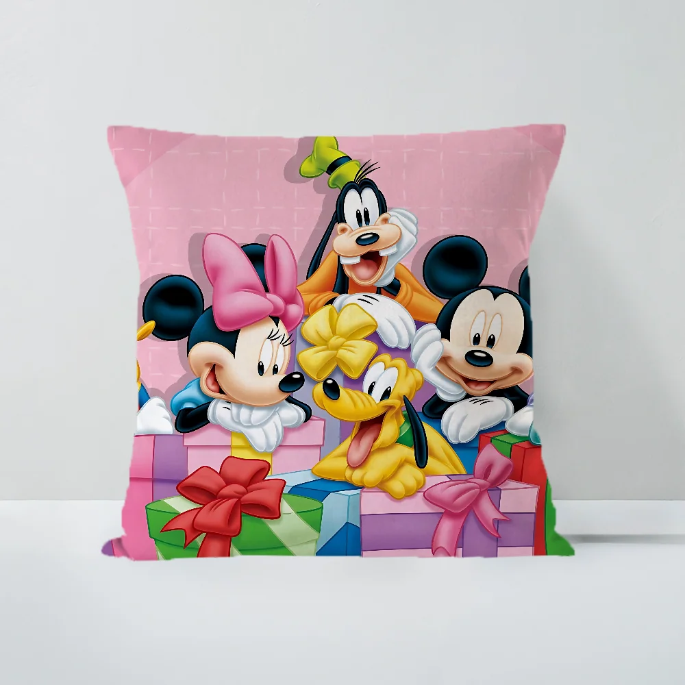 

Cartoon Kawaii Mikes Cushion Covers Living Room Double Side Print Ornamental Pillows Cover Kulechaowan Cobrand Decorative Pillow