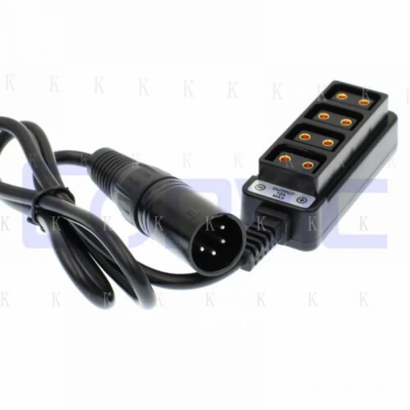 

C FOR 12V Male XLR 4 Pin 4 Way Female D-tap Power Splitter Adapter Hub