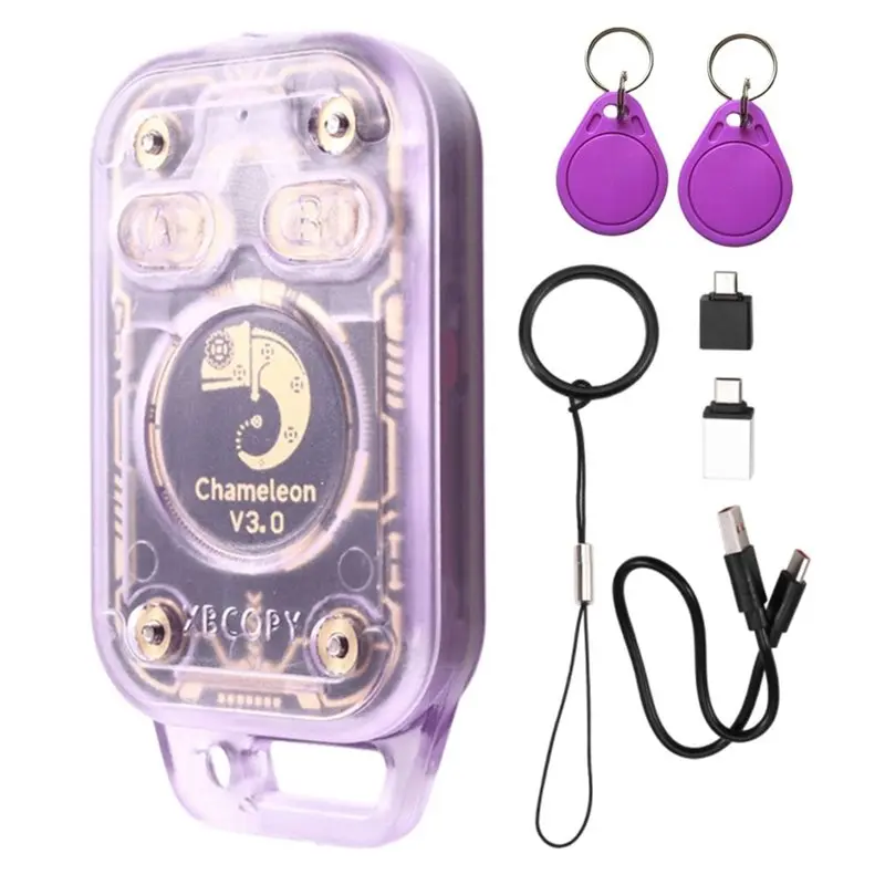 

PHILE- Reader Writer+ UID/CUID Chameleon V3.0 RFID Smart Chip Reader Smart Card Emulator ID IC Tag Copyer Keychain