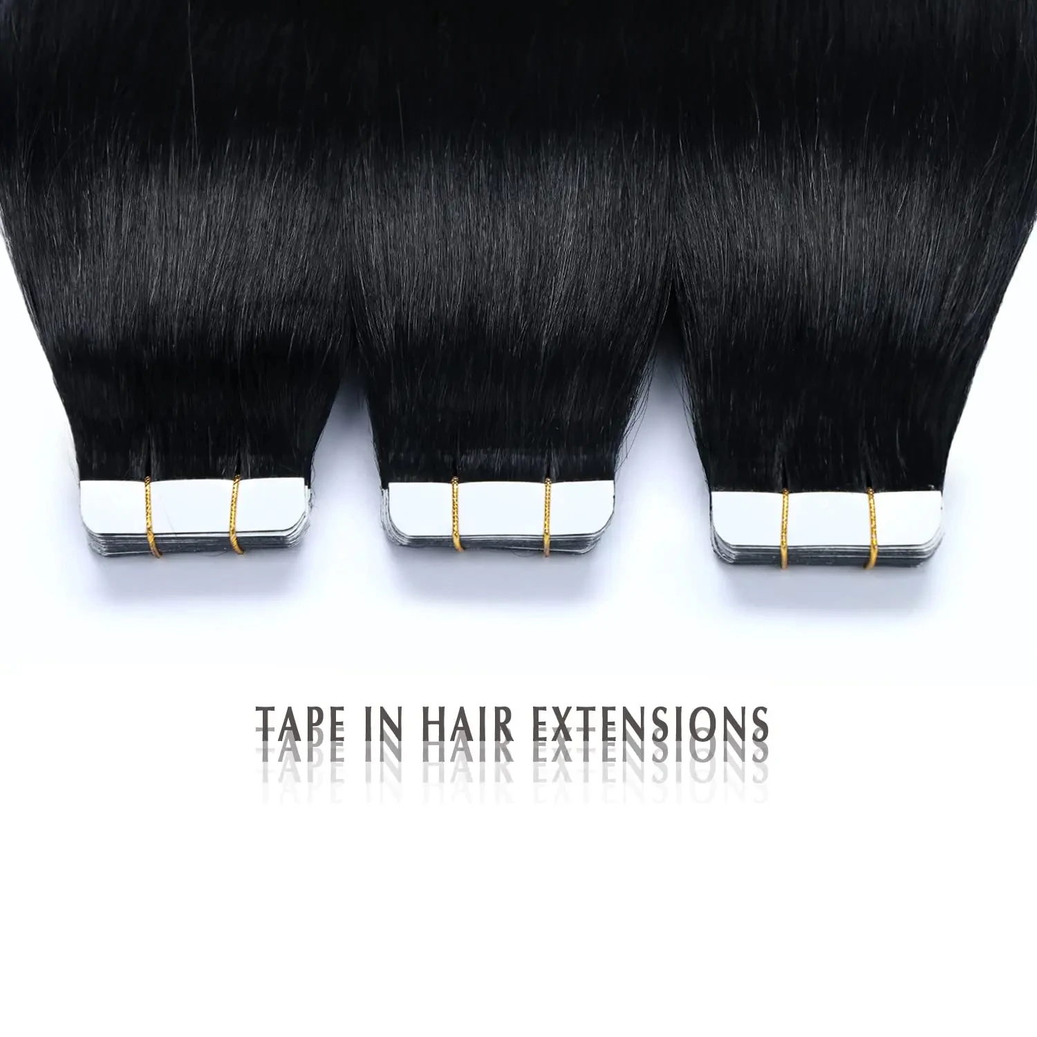 Remy Brazilian Natural Hair Straight Extensions for Women, trama da pele, cola adesiva no salão de beleza, 100% cabelo humano real, qualidade