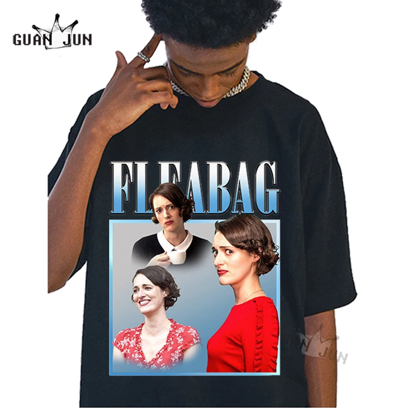 

FLEABAG T-shirt Graphic Printed Tee for Him & Her British Popular Culture T Shirts Fashion T Shirt Casual Loose Tops Male