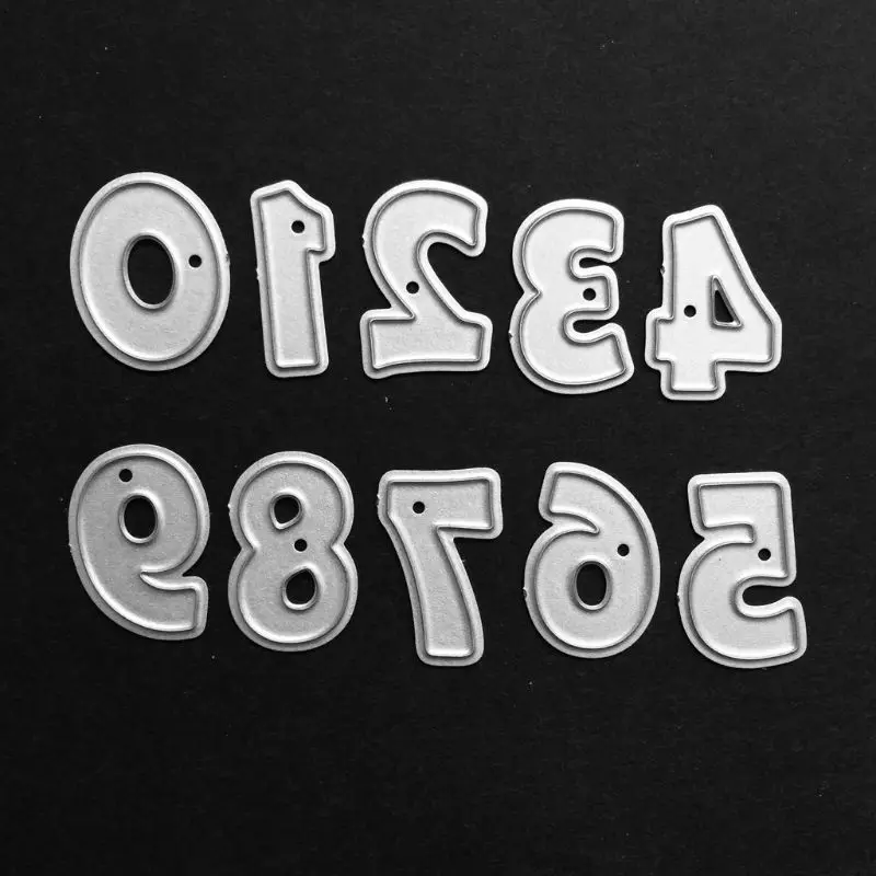 R1WA Numeri Metal tagliente muore stencil scrapbooking fai da te album carta embos