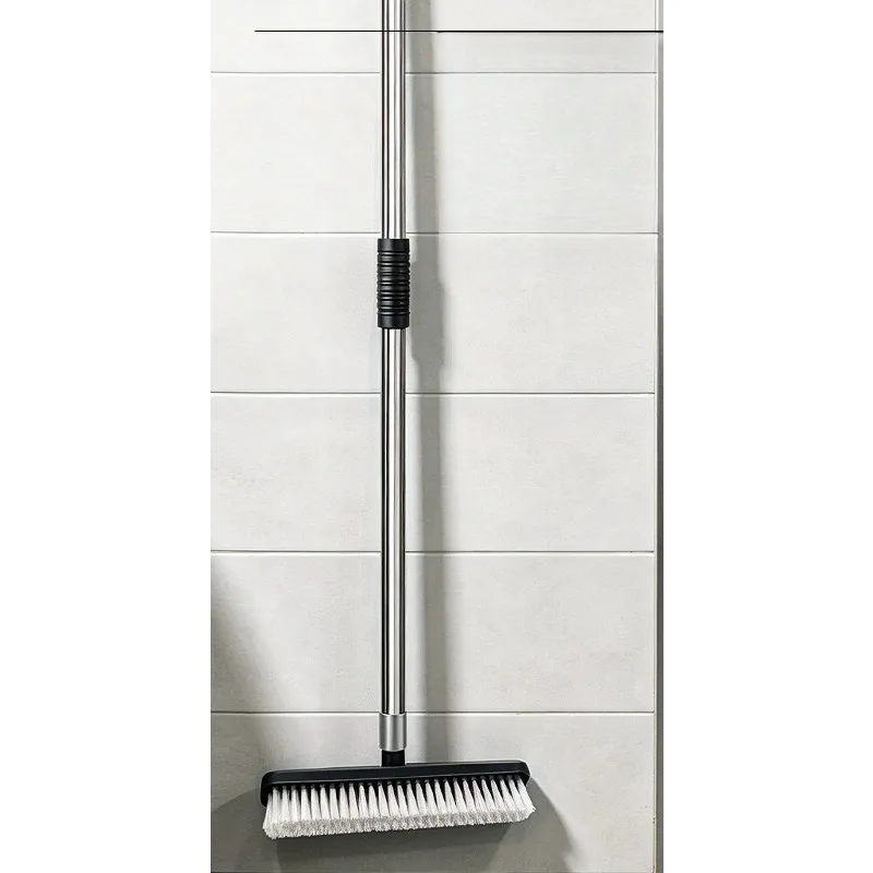 Long Handle Plastic Hard Bristle Floor Scrub Brush, Commercial Cleaner for Kitchen, Bathroom, Garden Path & Tile Surface